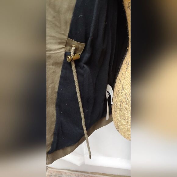 Loft Fur Hood Zip-up Parka Anorak Jacket Sz XSP 19" Pit to Pit - Picture 9 of 13